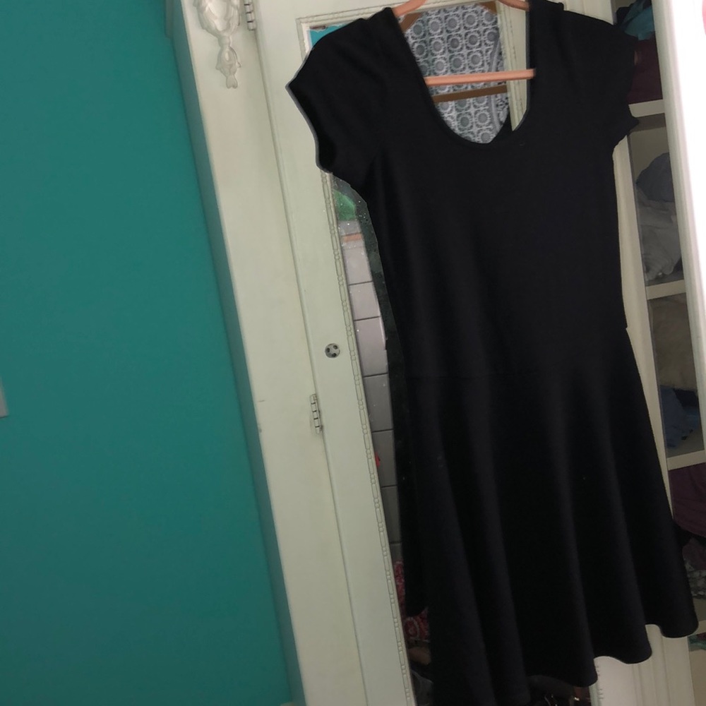 Simple Black Skater Dress